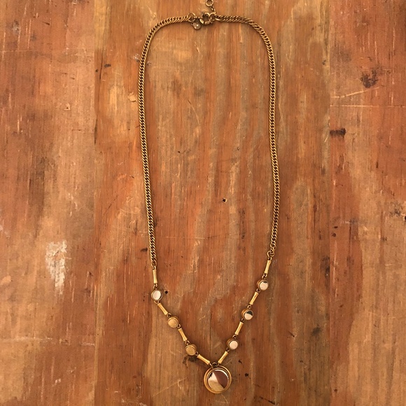 J Crew Gold Mirror Necklace - Picture 1 of 5